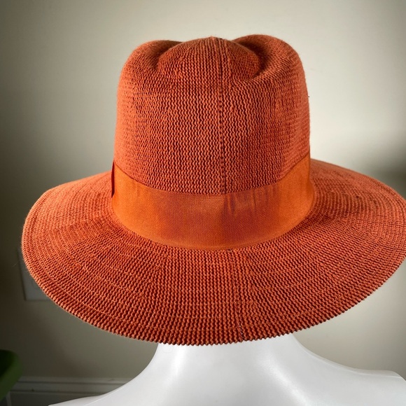 SWIFTIE Anthropologie Womens ORANGE Rowen Rancher Boho Western Hat Cotton Blend - Picture 9 of 16